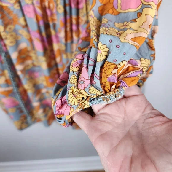 RUSTTYDUSTTY BOHEMIAN FLORAL MINI DRESS - Picture 7 of 11